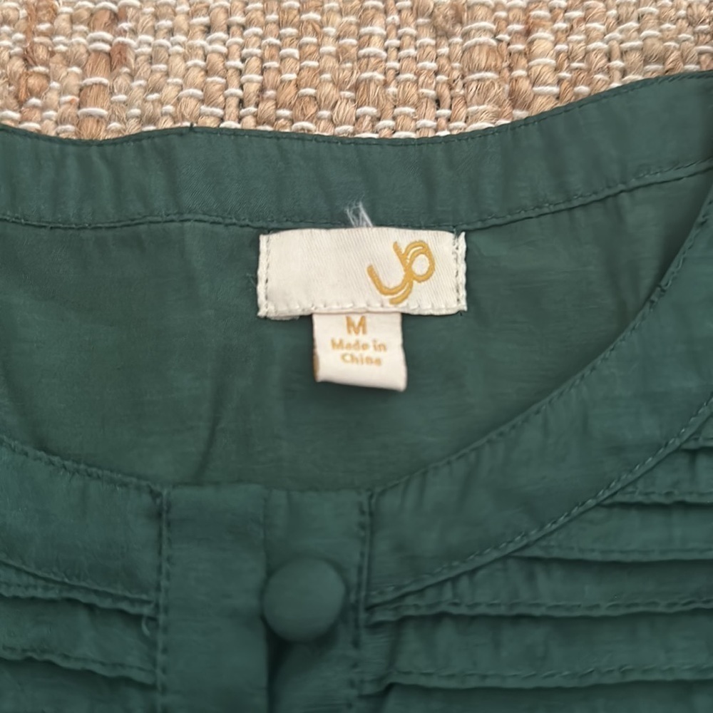 Ya Los Angeles Dark Green Ruffle Dress Medium - Picture 4 of 7